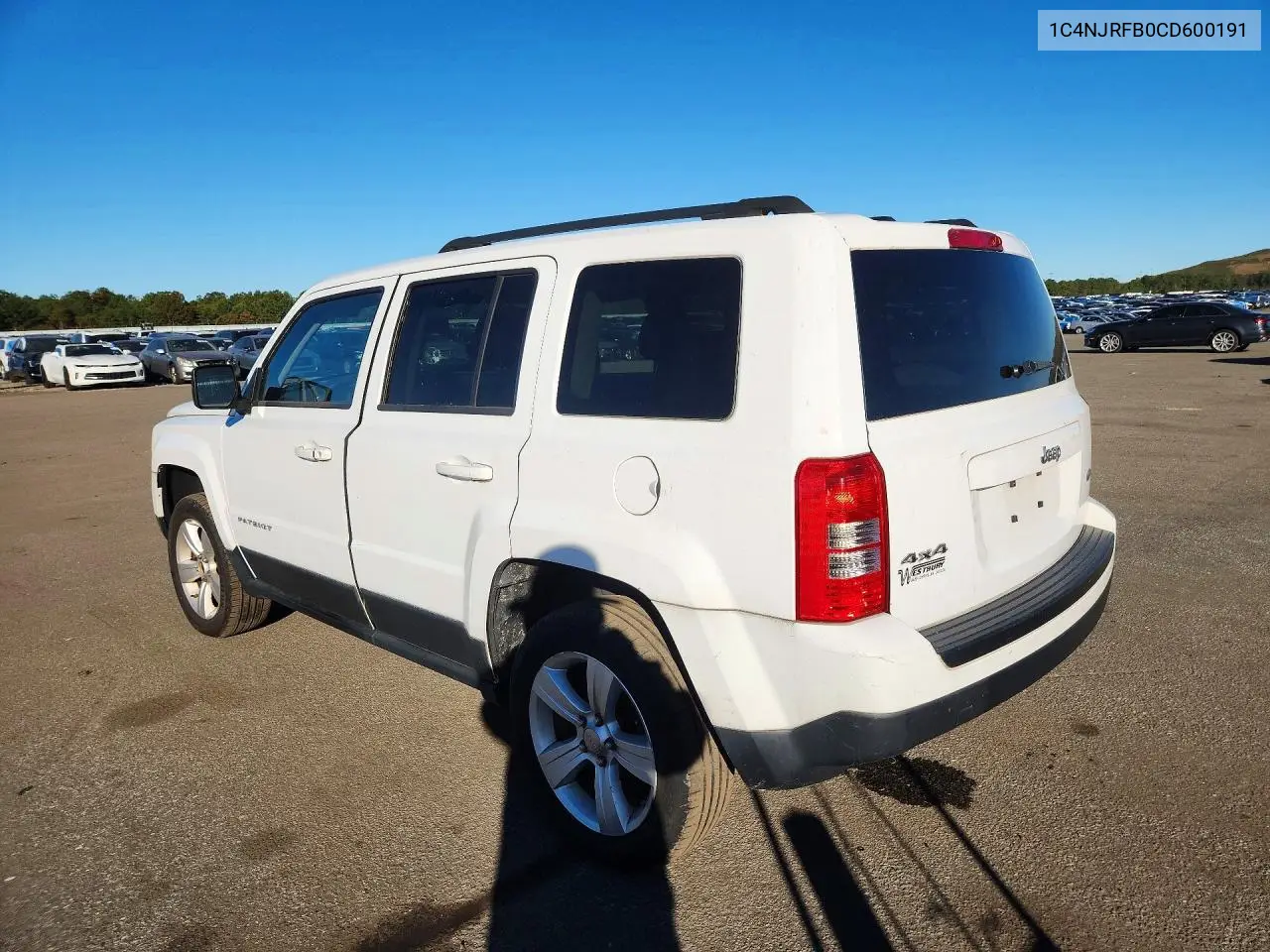 2012 JEEP LIBERTY (PATRIOT) VIN 1C4NJRFB0CD600191 — фото 2