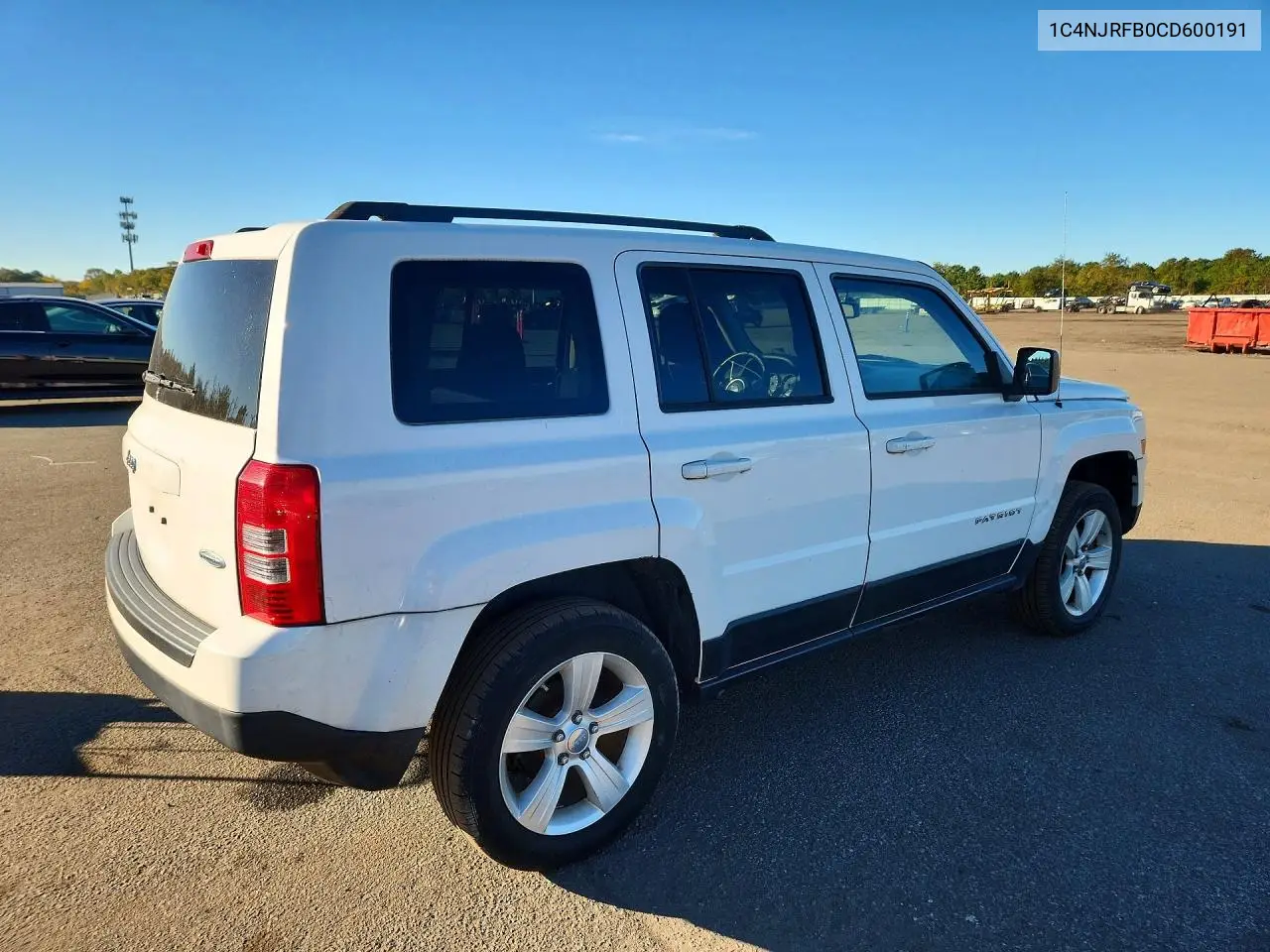 2012 JEEP LIBERTY (PATRIOT) VIN 1C4NJRFB0CD600191 — фото 3