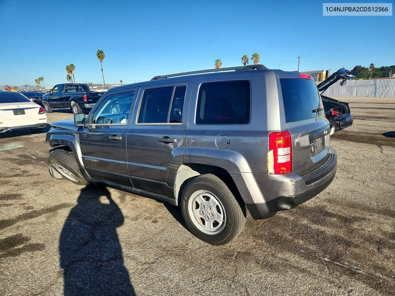 2012 JEEP LIBERTY (PATRIOT) VIN 1C4NJPBA2CD512566 — фото 2