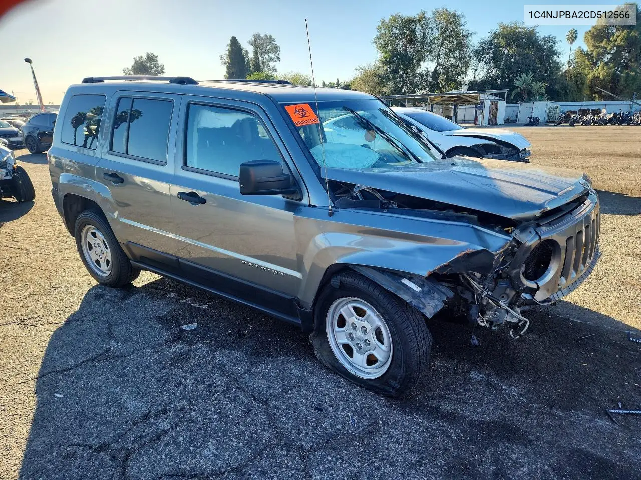 2012 JEEP LIBERTY (PATRIOT) VIN 1C4NJPBA2CD512566 — фото 4