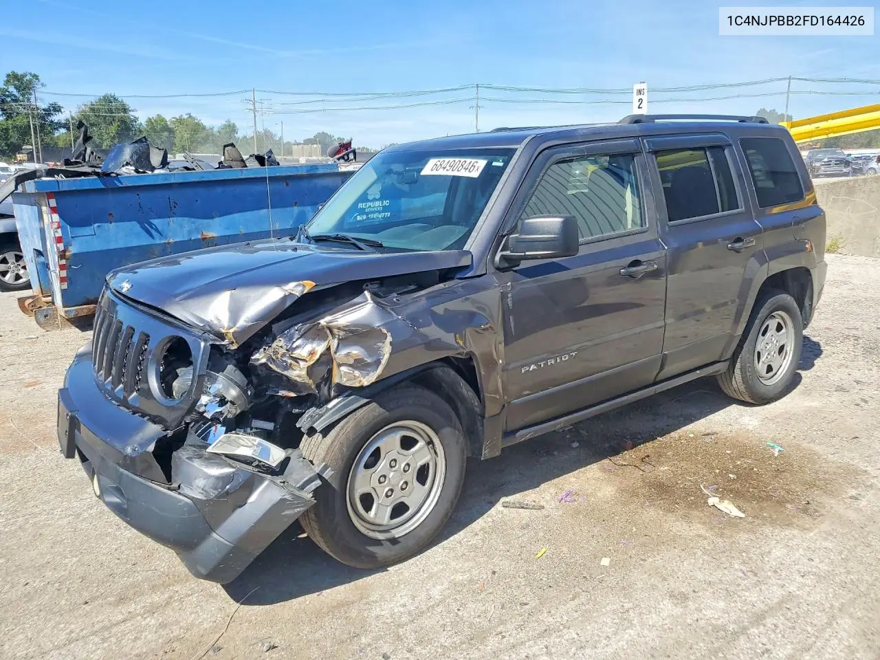 JEEP LIBERTY (PATRIOT) 2015, VIN 1C4NJPBB2FD164426