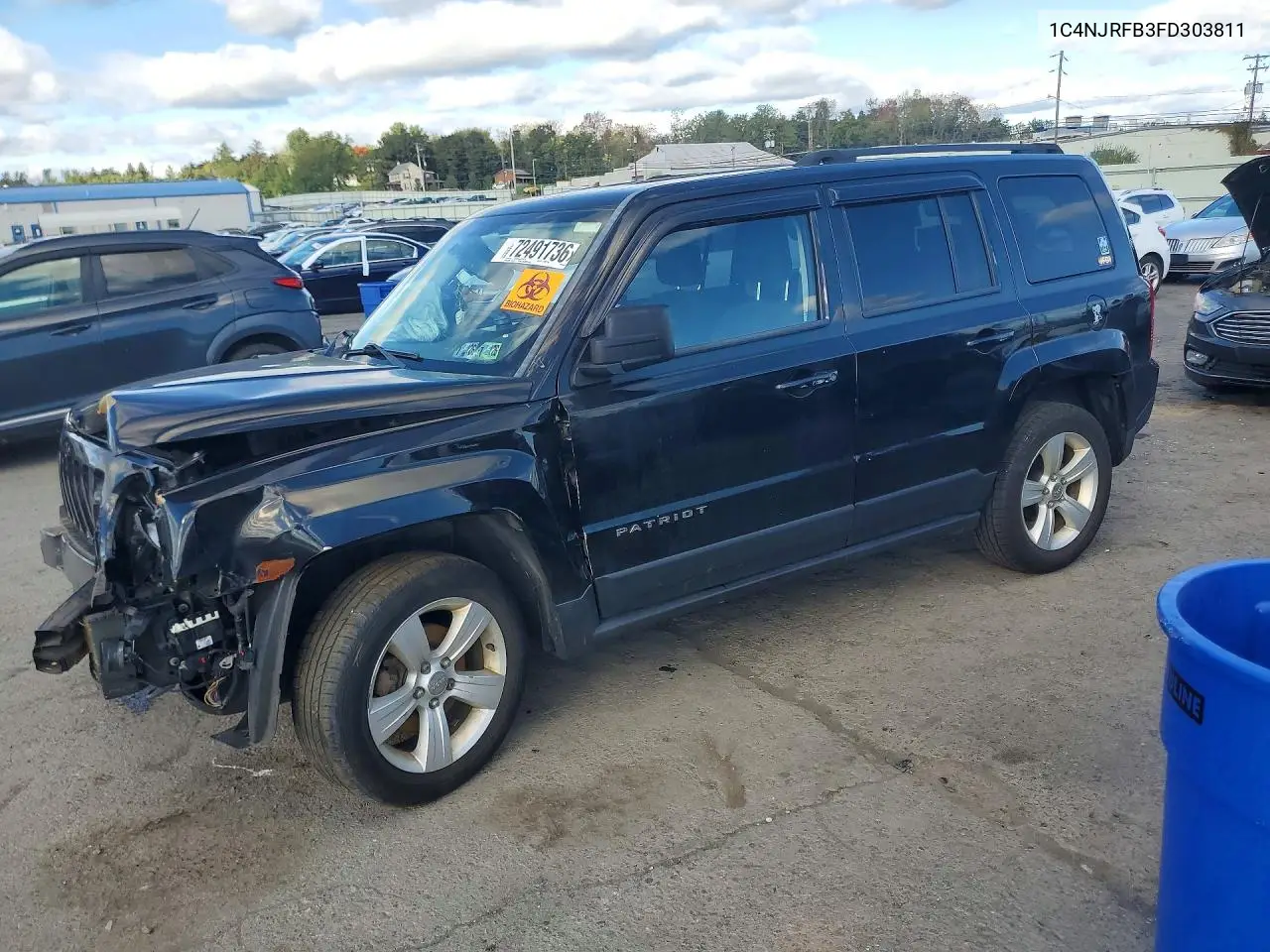 JEEP LIBERTY (PATRIOT) 2015, VIN 1C4NJRFB3FD303811