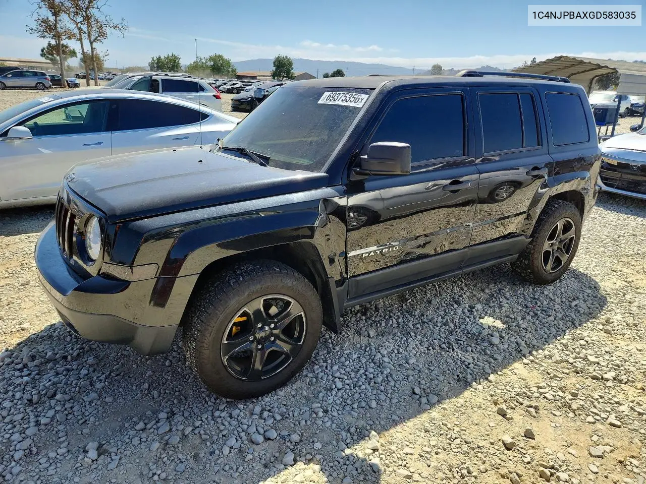 JEEP LIBERTY (PATRIOT) 2016, VIN 1C4NJPBAXGD583035