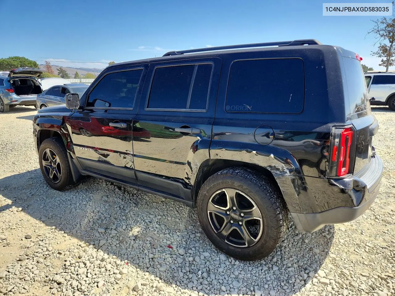 2016 JEEP LIBERTY (PATRIOT) VIN 1C4NJPBAXGD583035 — фото 2