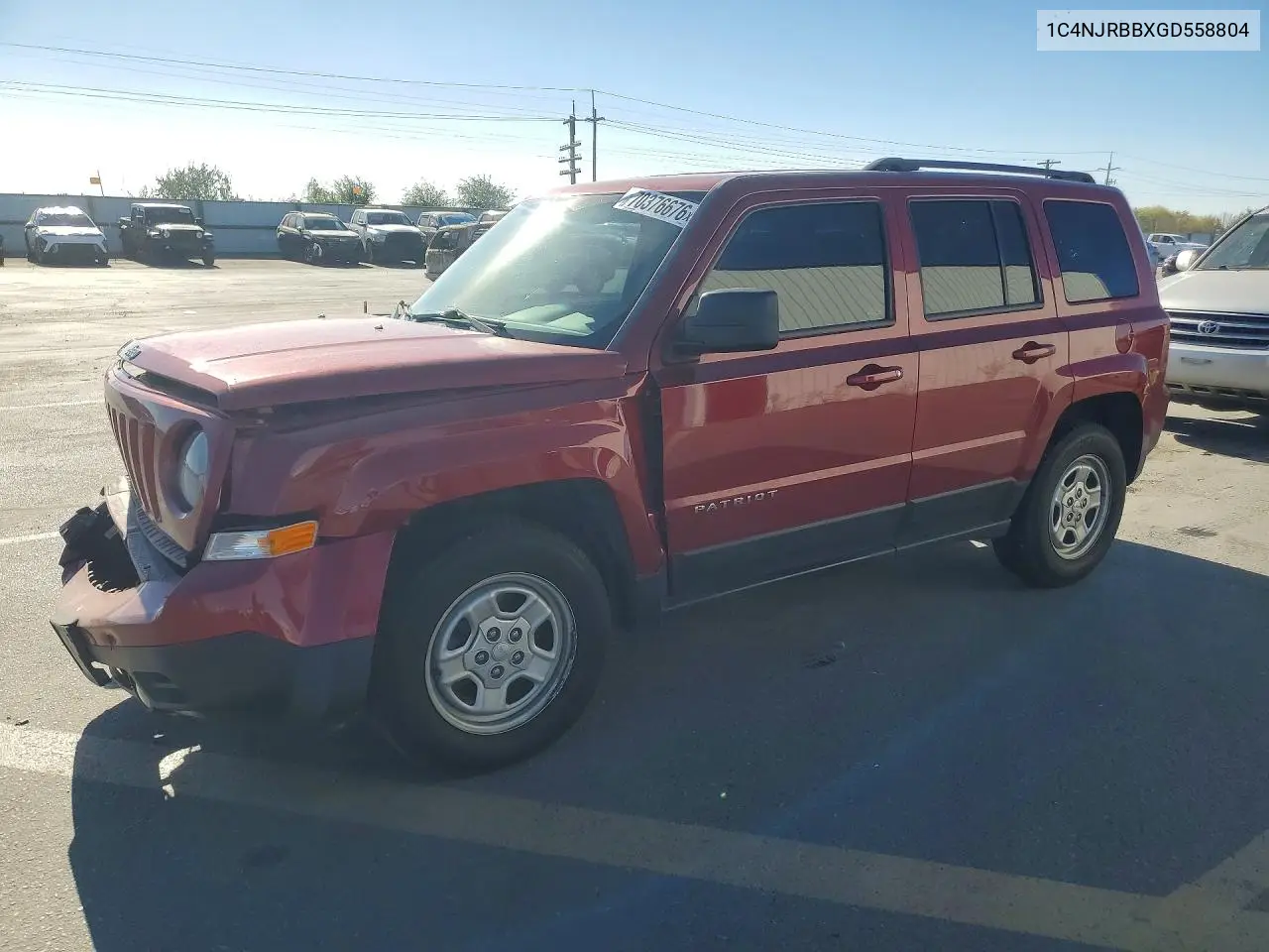 JEEP LIBERTY (PATRIOT) 2016, VIN 1C4NJRBBXGD558804
