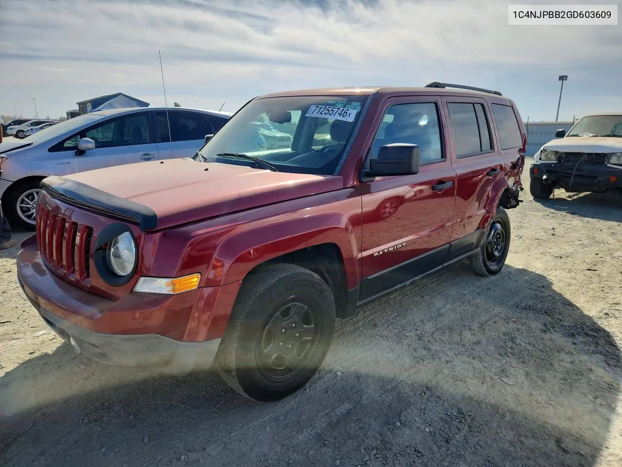 JEEP LIBERTY (PATRIOT) 2016, VIN 1C4NJPBB2GD603609