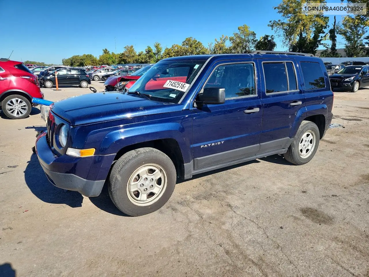 JEEP LIBERTY (PATRIOT) 2016, VIN 1C4NJPBA4GD679324