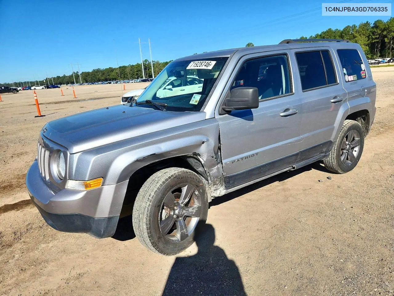 JEEP LIBERTY (PATRIOT) 2016, VIN 1C4NJPBA3GD706335