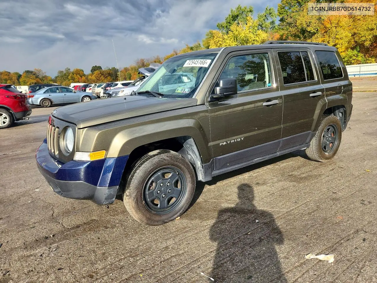 JEEP LIBERTY (PATRIOT) 2016, VIN 1C4NJRBB7GD614732