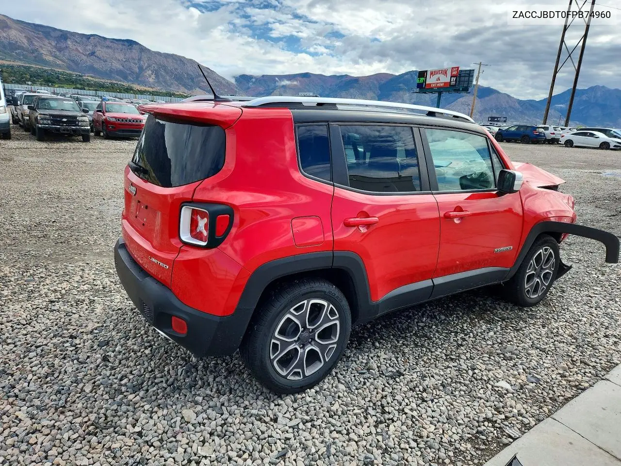 2015 JEEP RENEGADE VIN ZACCJBDT0FPB74960 — фото 3