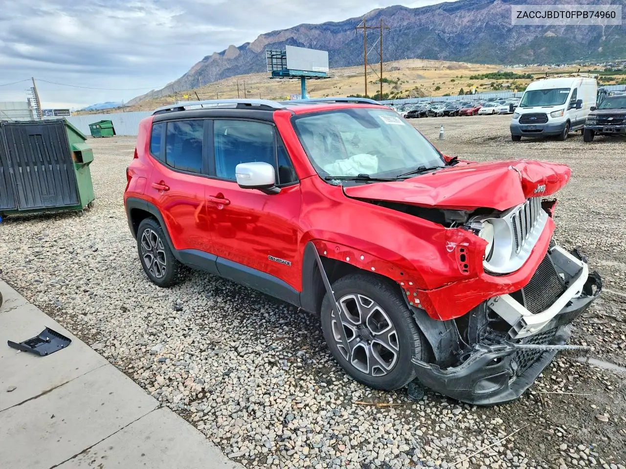 2015 JEEP RENEGADE VIN ZACCJBDT0FPB74960 — фото 4