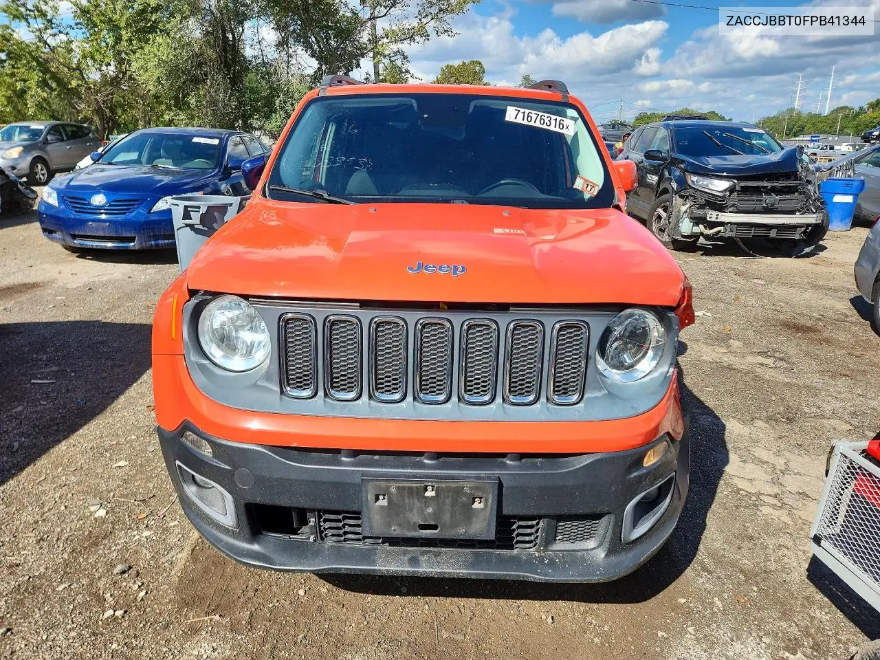 2015 JEEP RENEGADE VIN ZACCJBBT0FPB41344 — фото 5
