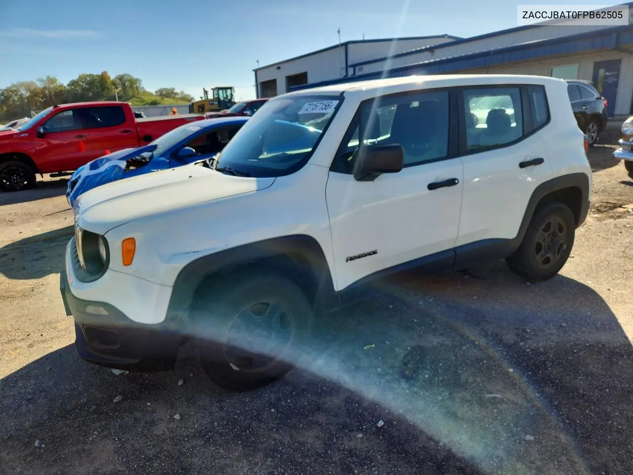 JEEP RENEGADE 2015, VIN ZACCJBAT0FPB62505