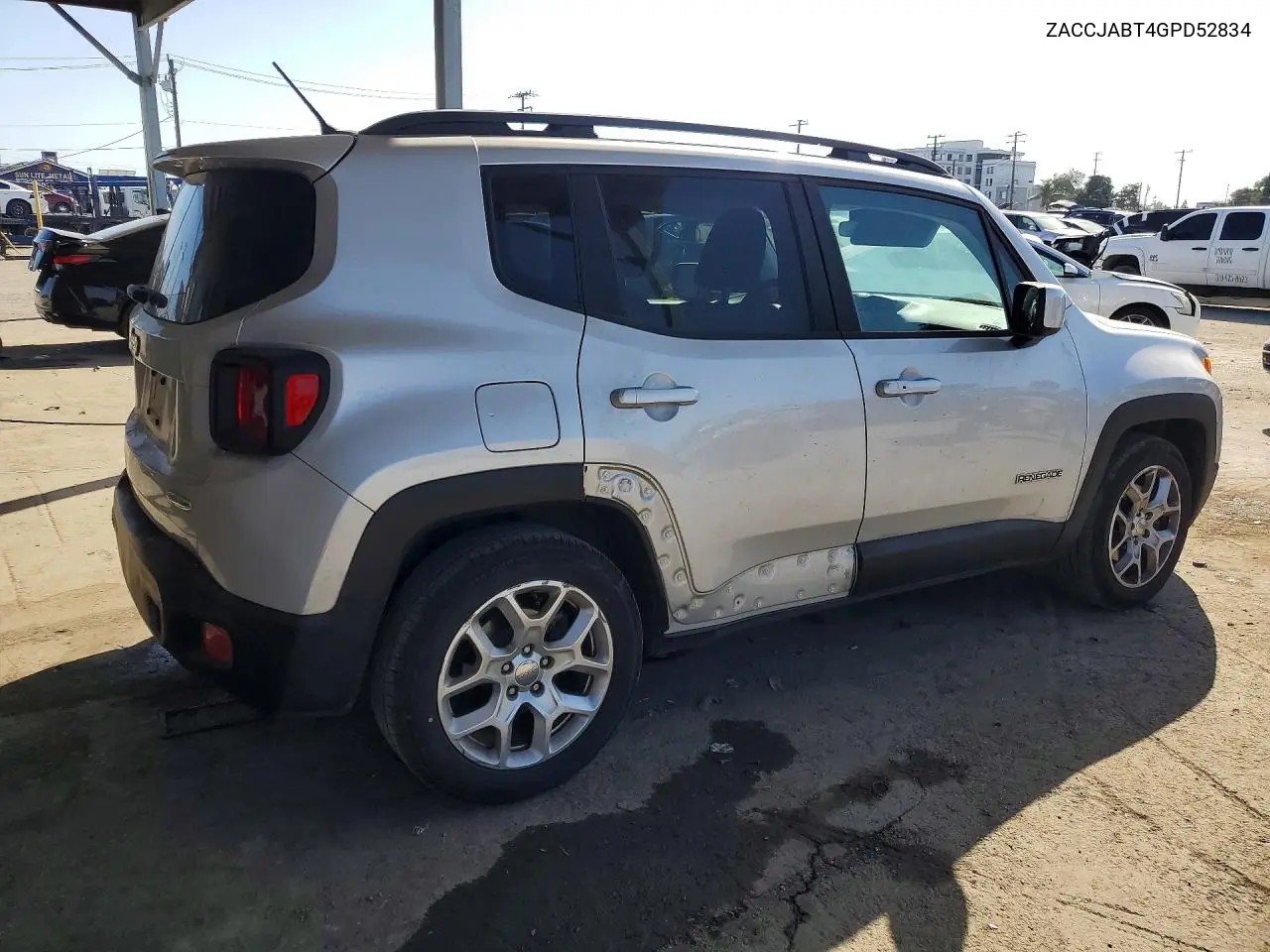 2016 JEEP RENEGADE VIN ZACCJABT4GPD52834 — фото 4