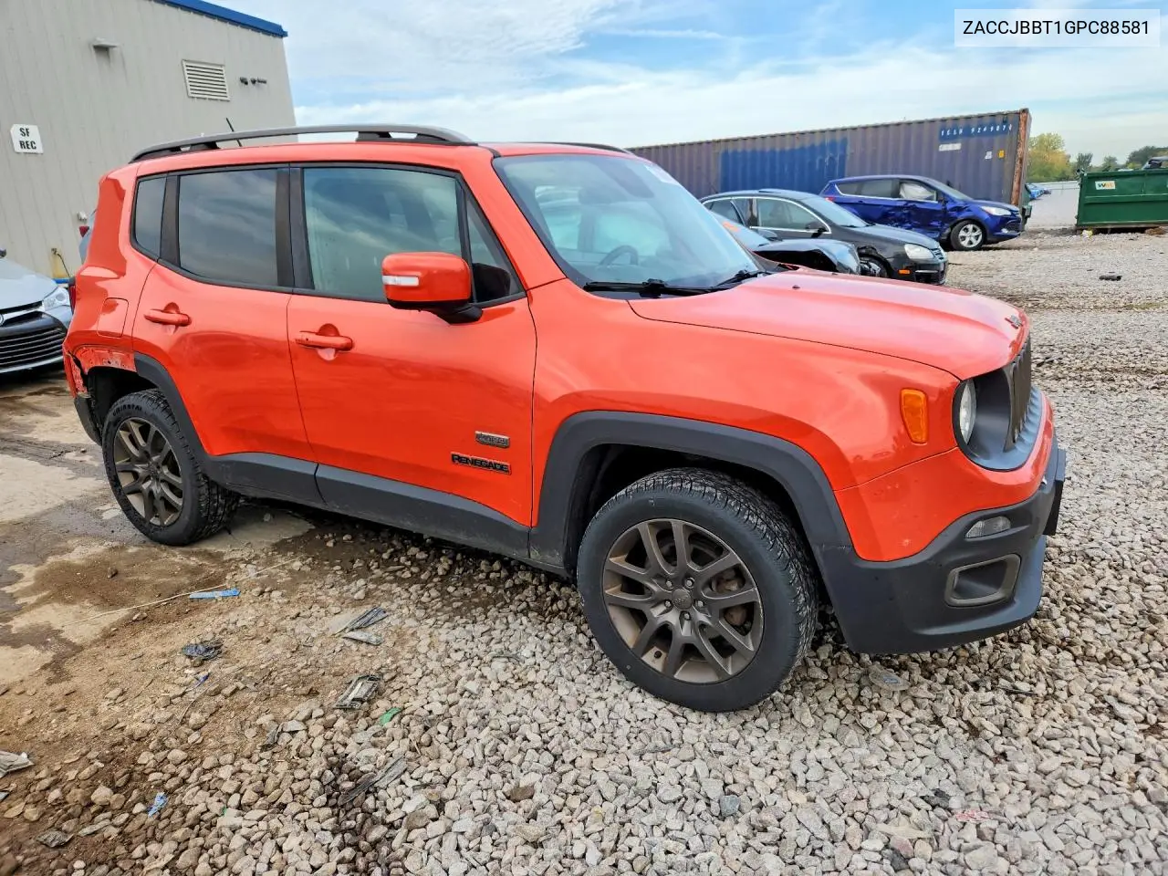 2016 JEEP RENEGADE VIN ZACCJBBT1GPC88581 — фото 4