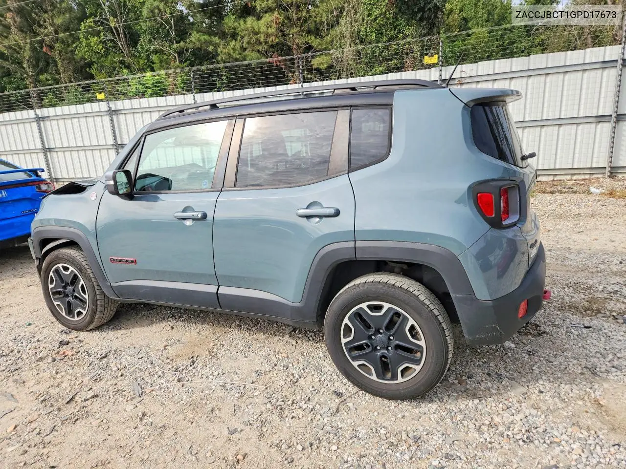 2016 JEEP RENEGADE VIN ZACCJBCT1GPD17673 — фото 2