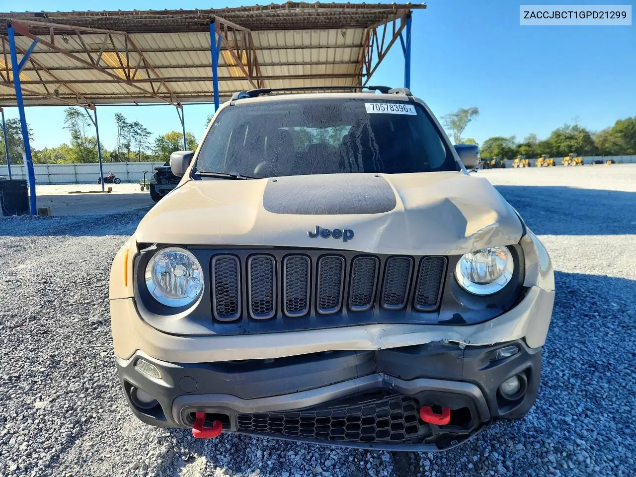 2016 JEEP RENEGADE VIN ZACCJBCT1GPD21299 — фото 5