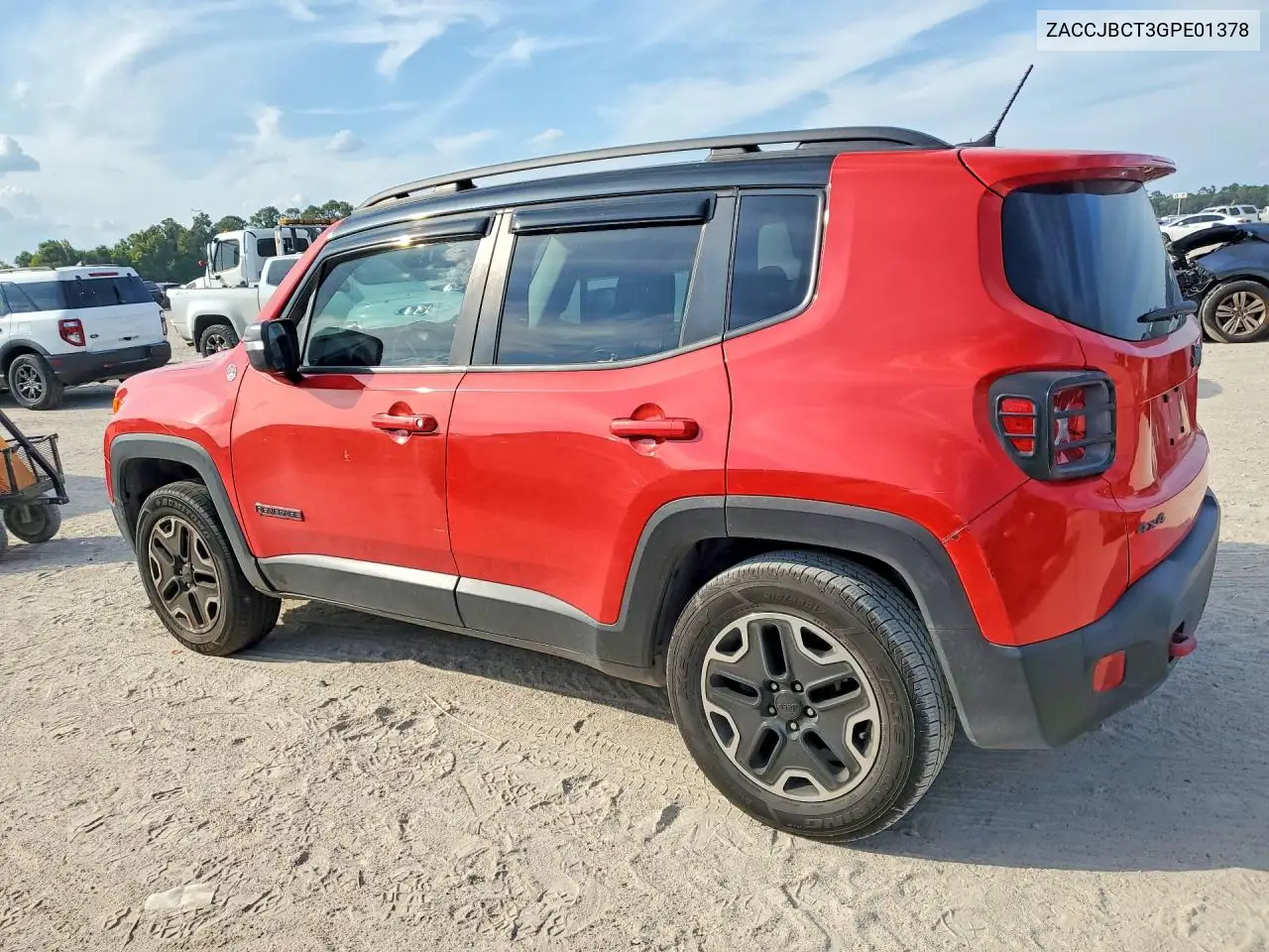 2016 JEEP RENEGADE VIN ZACCJBCT3GPE01378 — фото 2