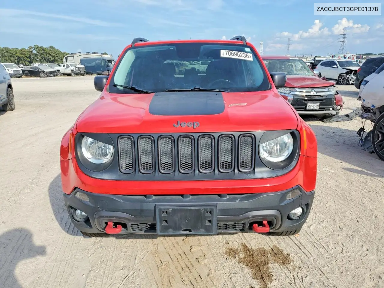 2016 JEEP RENEGADE VIN ZACCJBCT3GPE01378 — фото 5