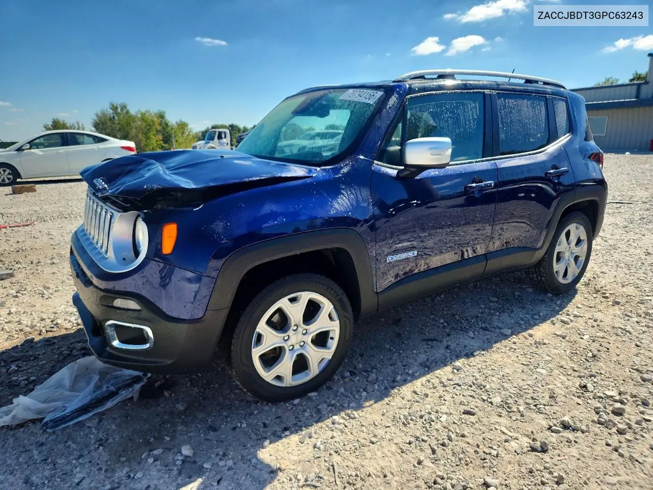 JEEP RENEGADE 2016, VIN ZACCJBDT3GPC63243