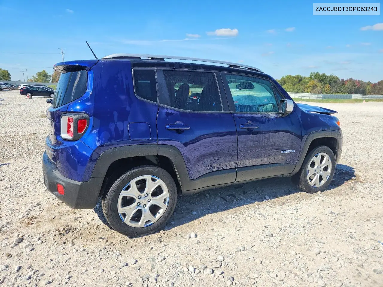 2016 JEEP RENEGADE VIN ZACCJBDT3GPC63243 — фото 3