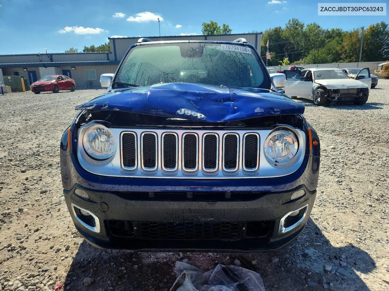 2016 JEEP RENEGADE VIN ZACCJBDT3GPC63243 — фото 5