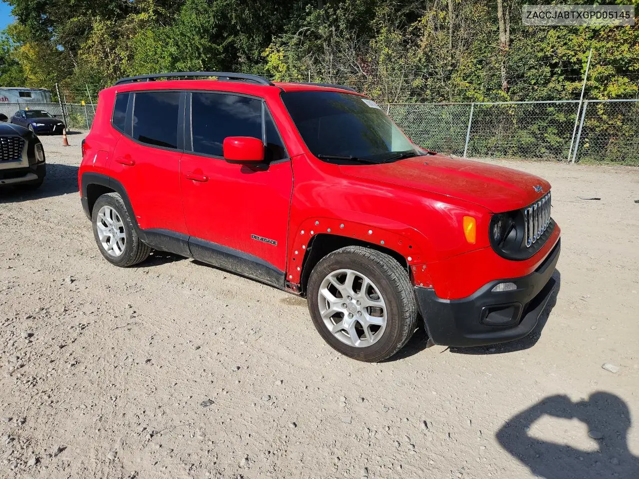 2016 JEEP RENEGADE VIN ZACCJABTXGPD05145 — фото 4