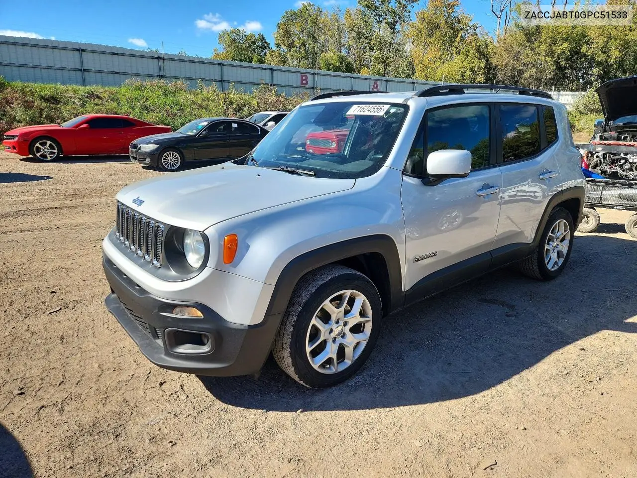 JEEP RENEGADE 2016, VIN ZACCJABT0GPC51533