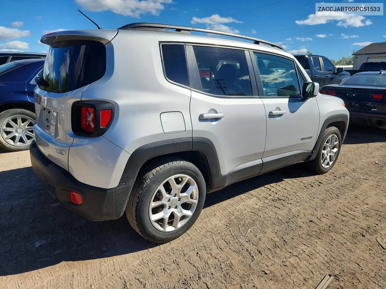 2016 JEEP RENEGADE VIN ZACCJABT0GPC51533 — фото 3