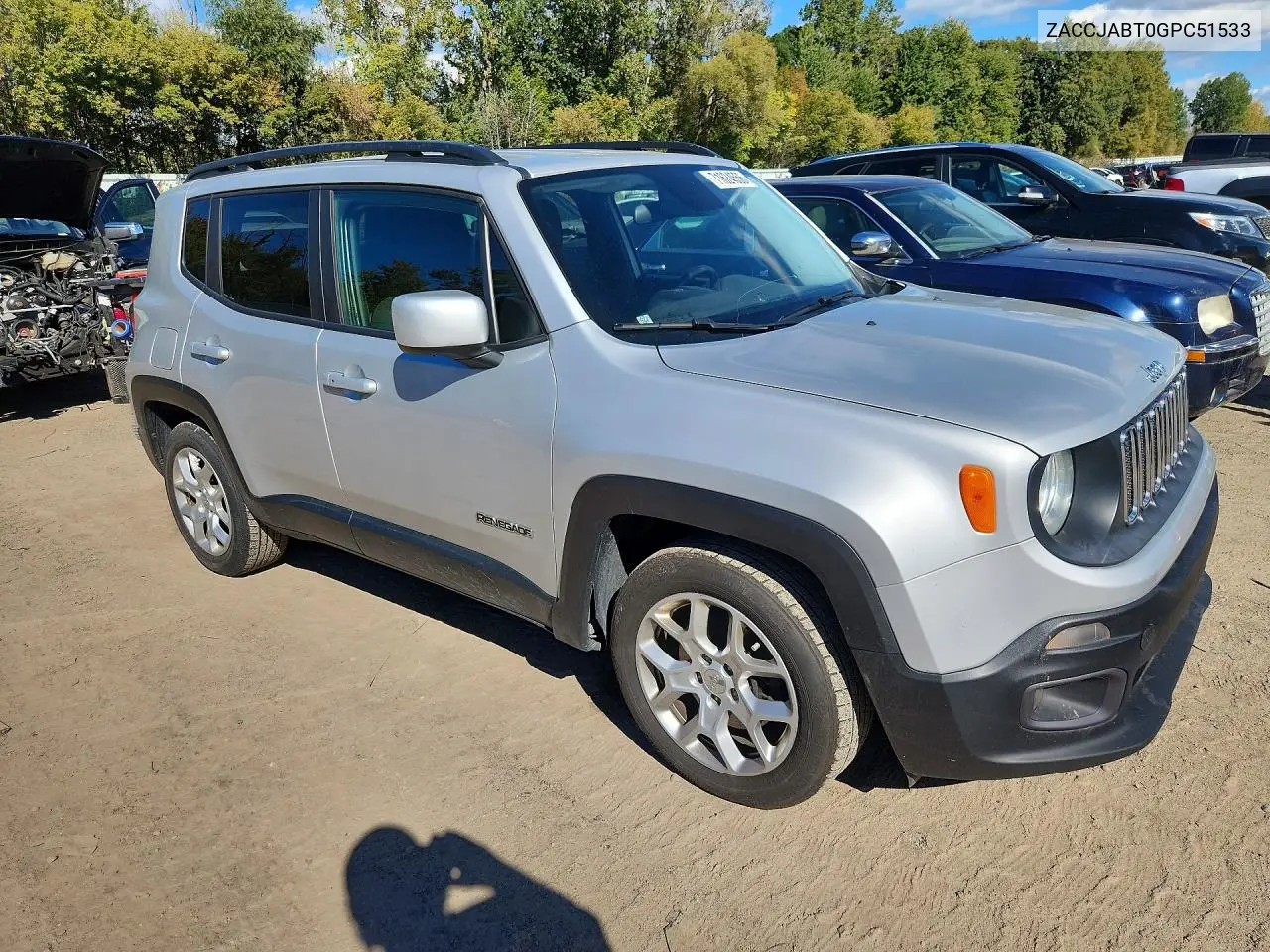 2016 JEEP RENEGADE VIN ZACCJABT0GPC51533 — фото 4