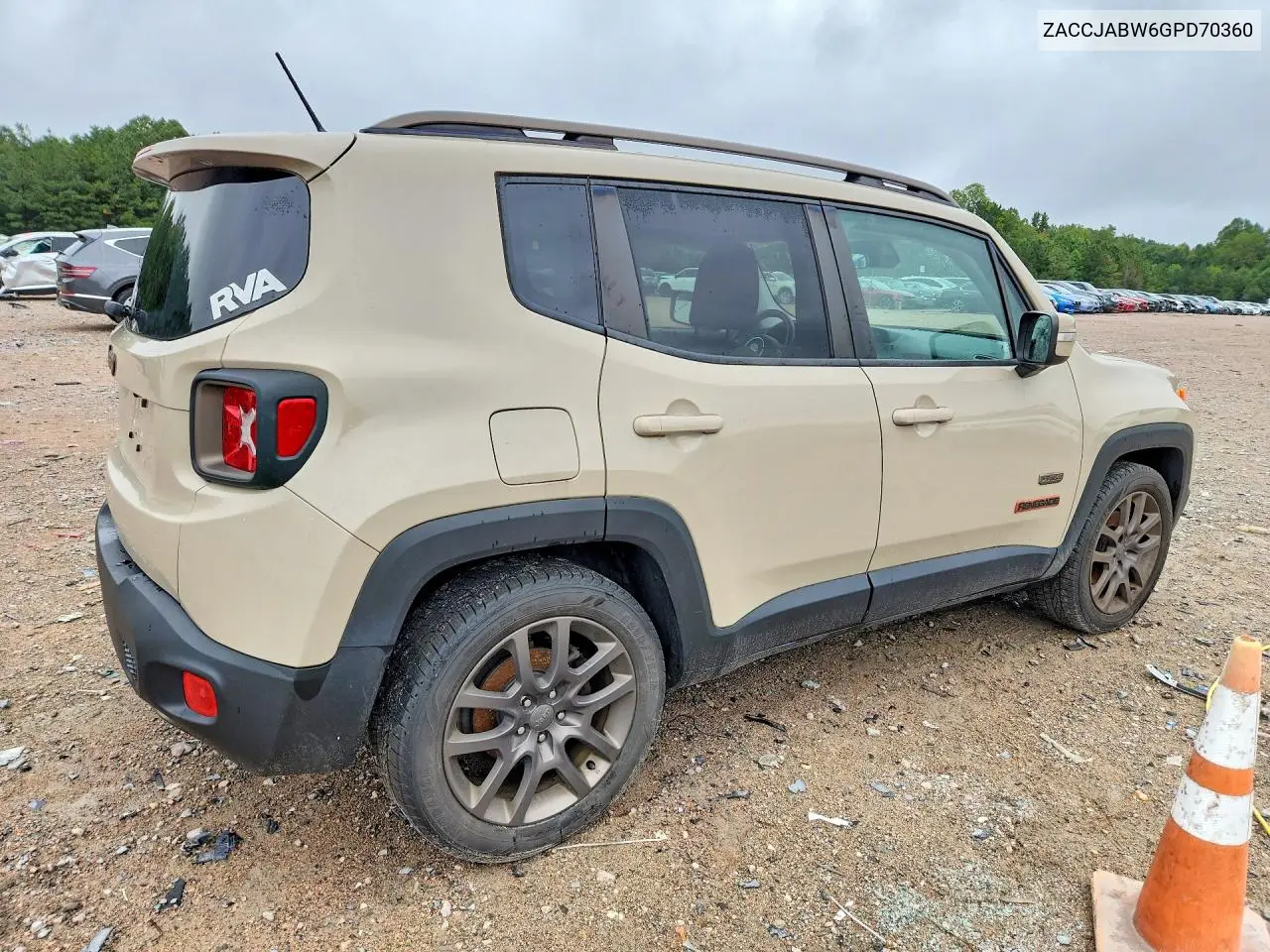2016 JEEP RENEGADE VIN ZACCJABW6GPD70360 — фото 3