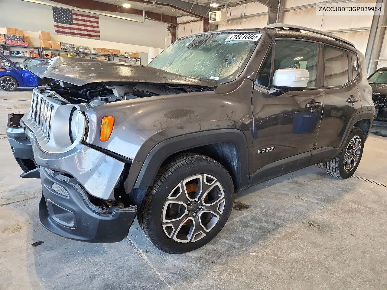 JEEP RENEGADE 2016, VIN ZACCJBDT3GPD39964