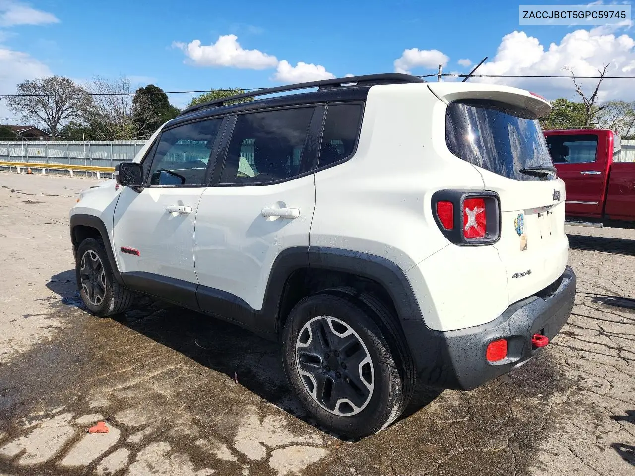 2016 JEEP RENEGADE VIN ZACCJBCT5GPC59745 — фото 2