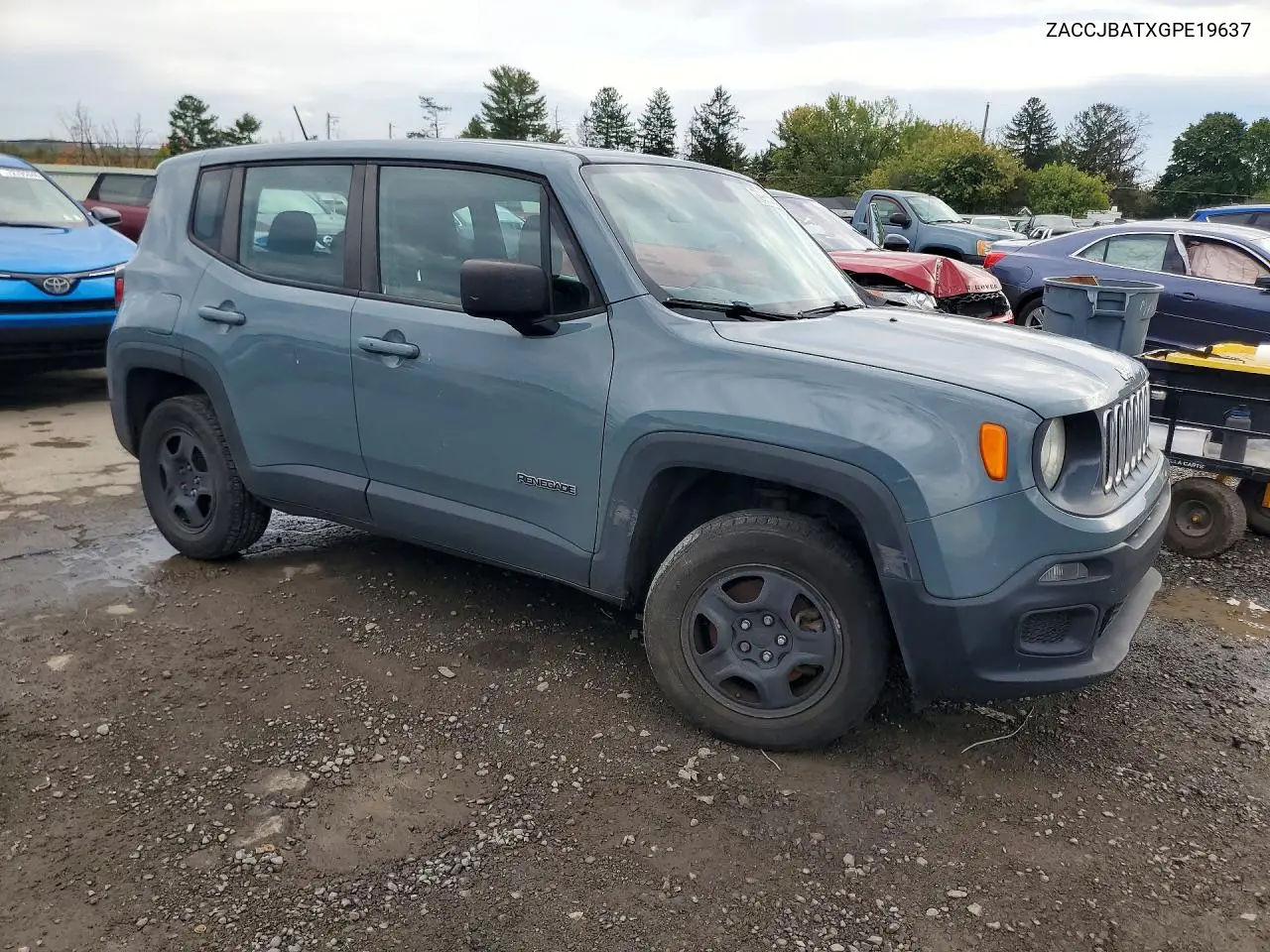 2016 JEEP RENEGADE VIN ZACCJBATXGPE19637 — фото 4