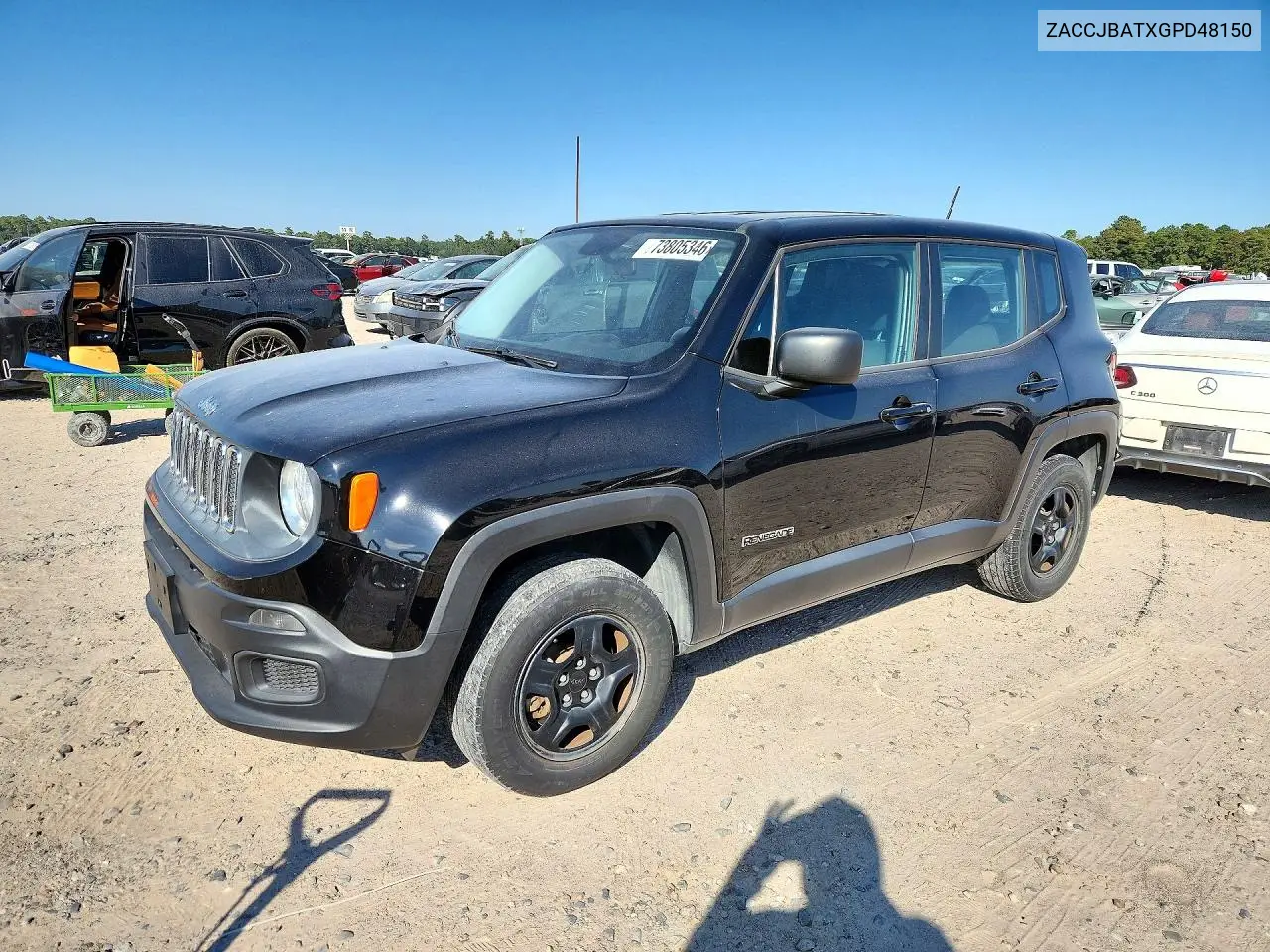 JEEP RENEGADE 2016, VIN ZACCJBATXGPD48150