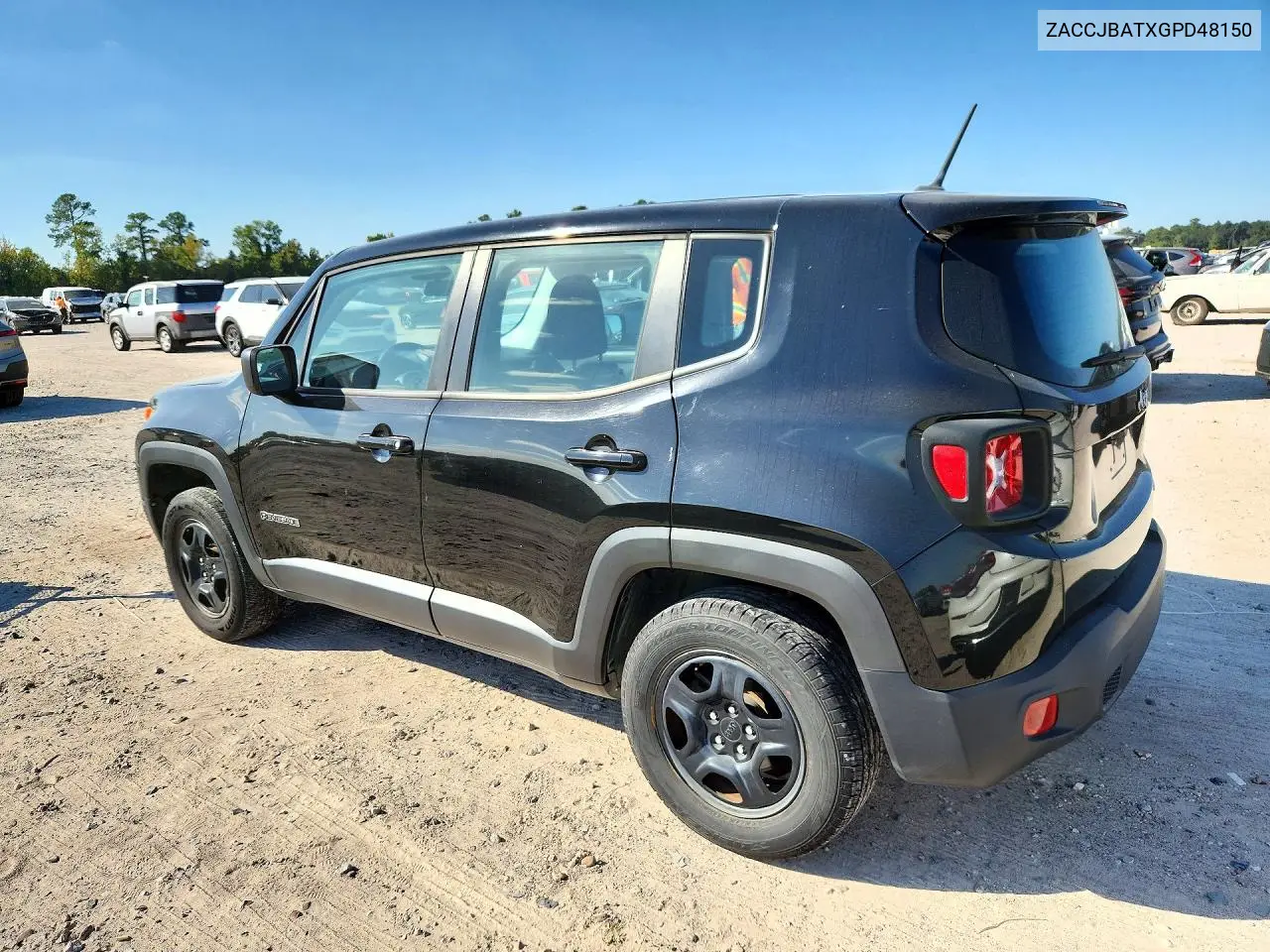 2016 JEEP RENEGADE VIN ZACCJBATXGPD48150 — фото 2