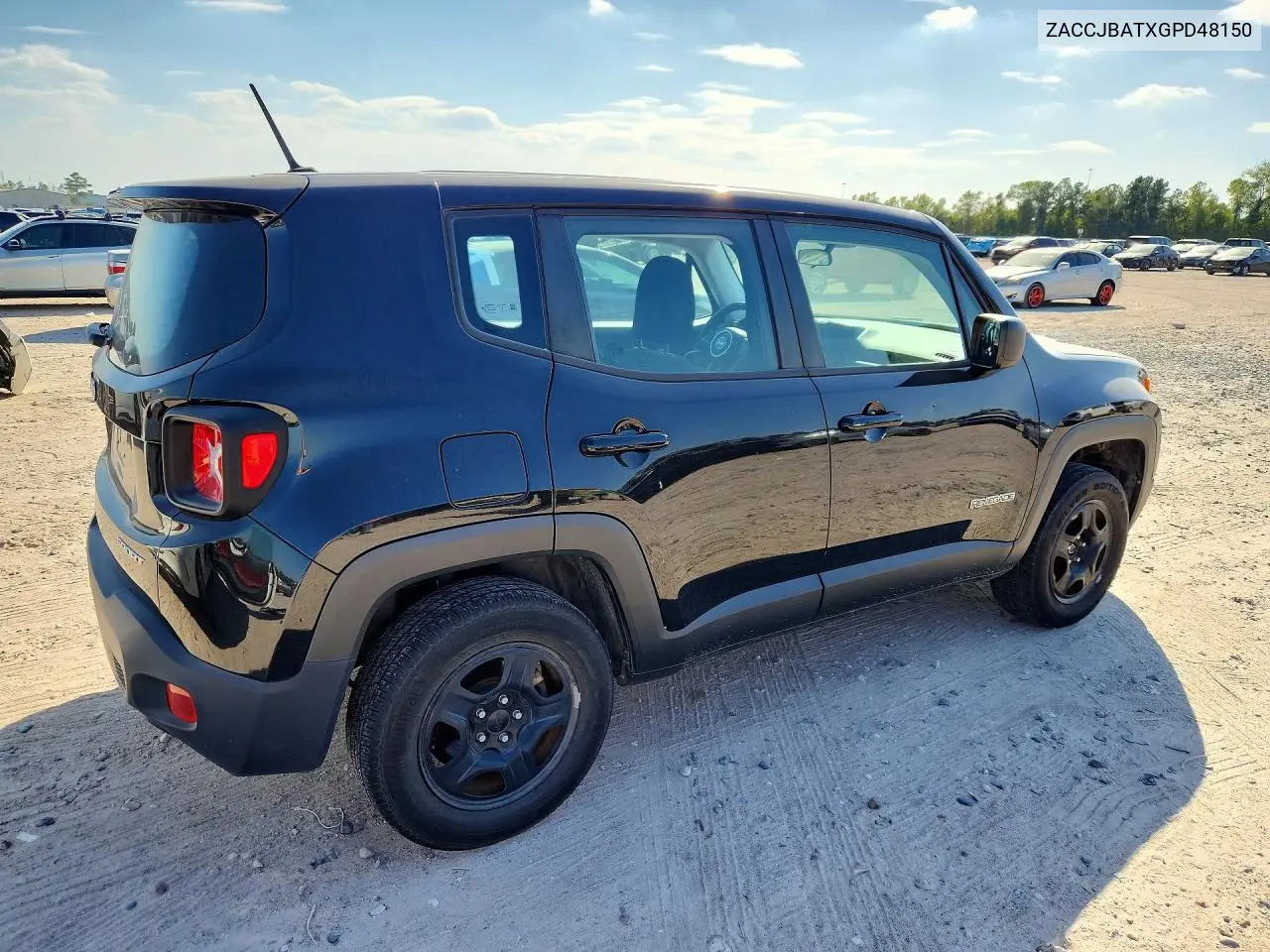 2016 JEEP RENEGADE VIN ZACCJBATXGPD48150 — фото 3