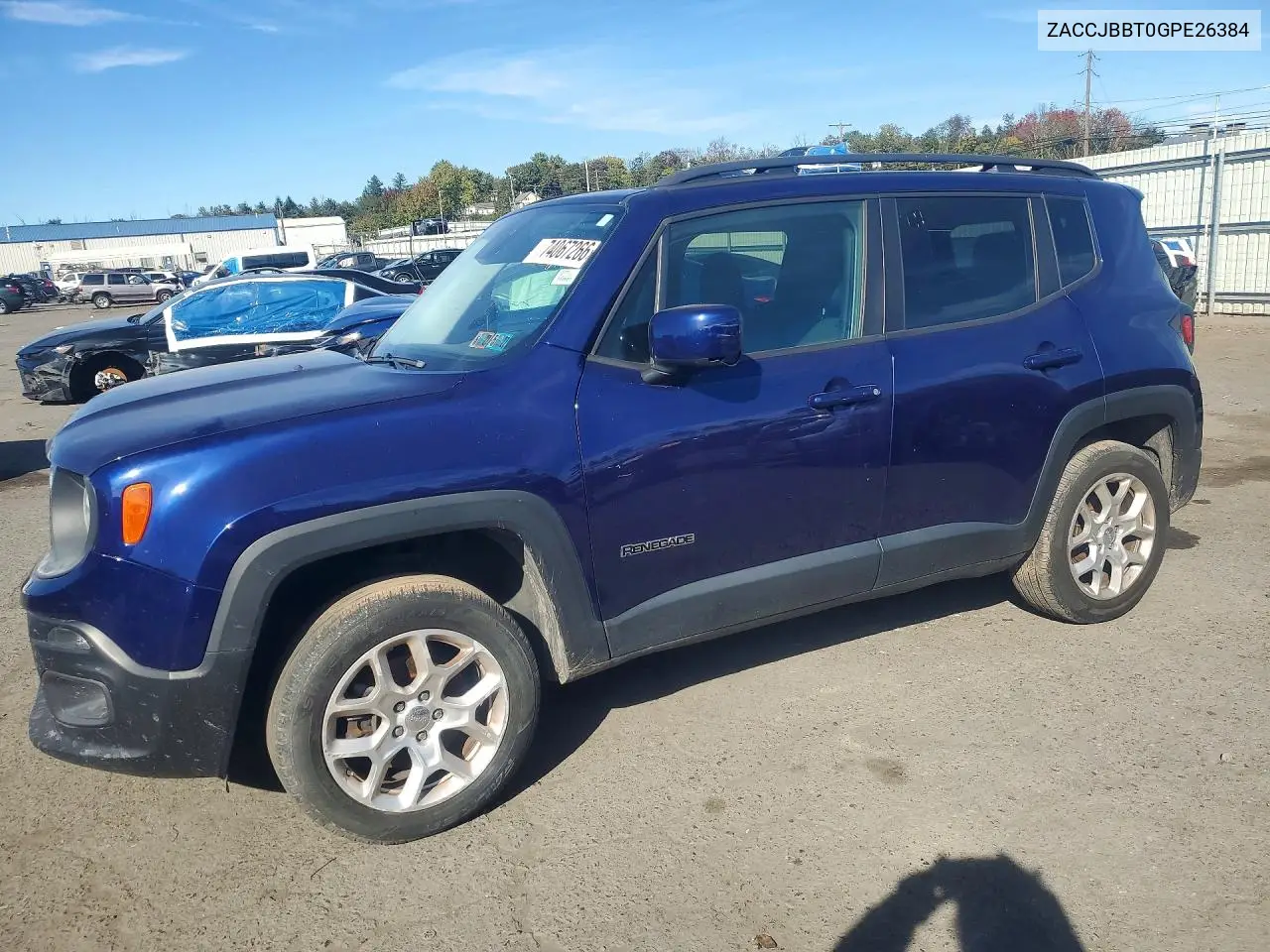 JEEP RENEGADE 2016, VIN ZACCJBBT0GPE26384