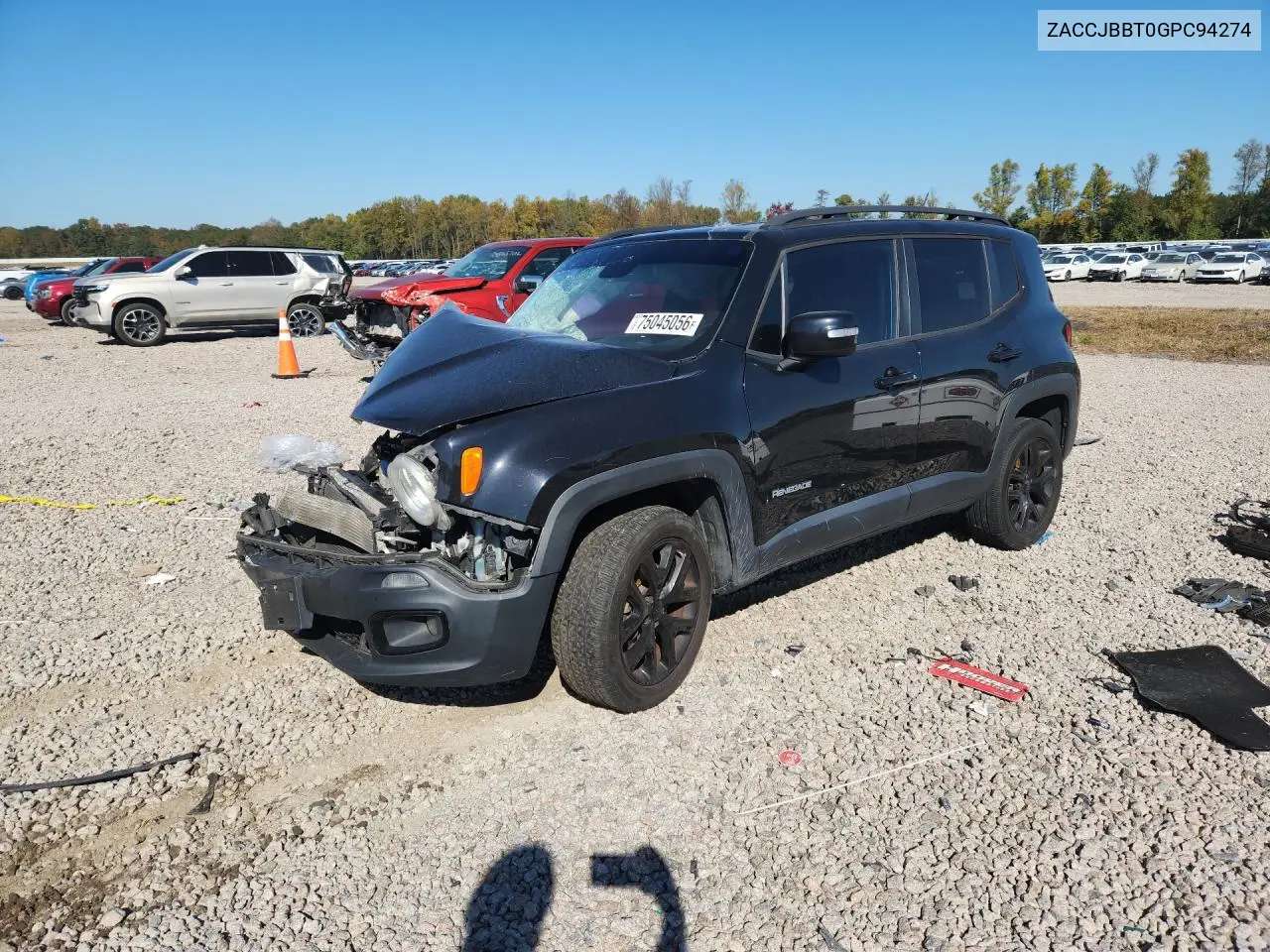 JEEP RENEGADE 2016, VIN ZACCJBBT0GPC94274