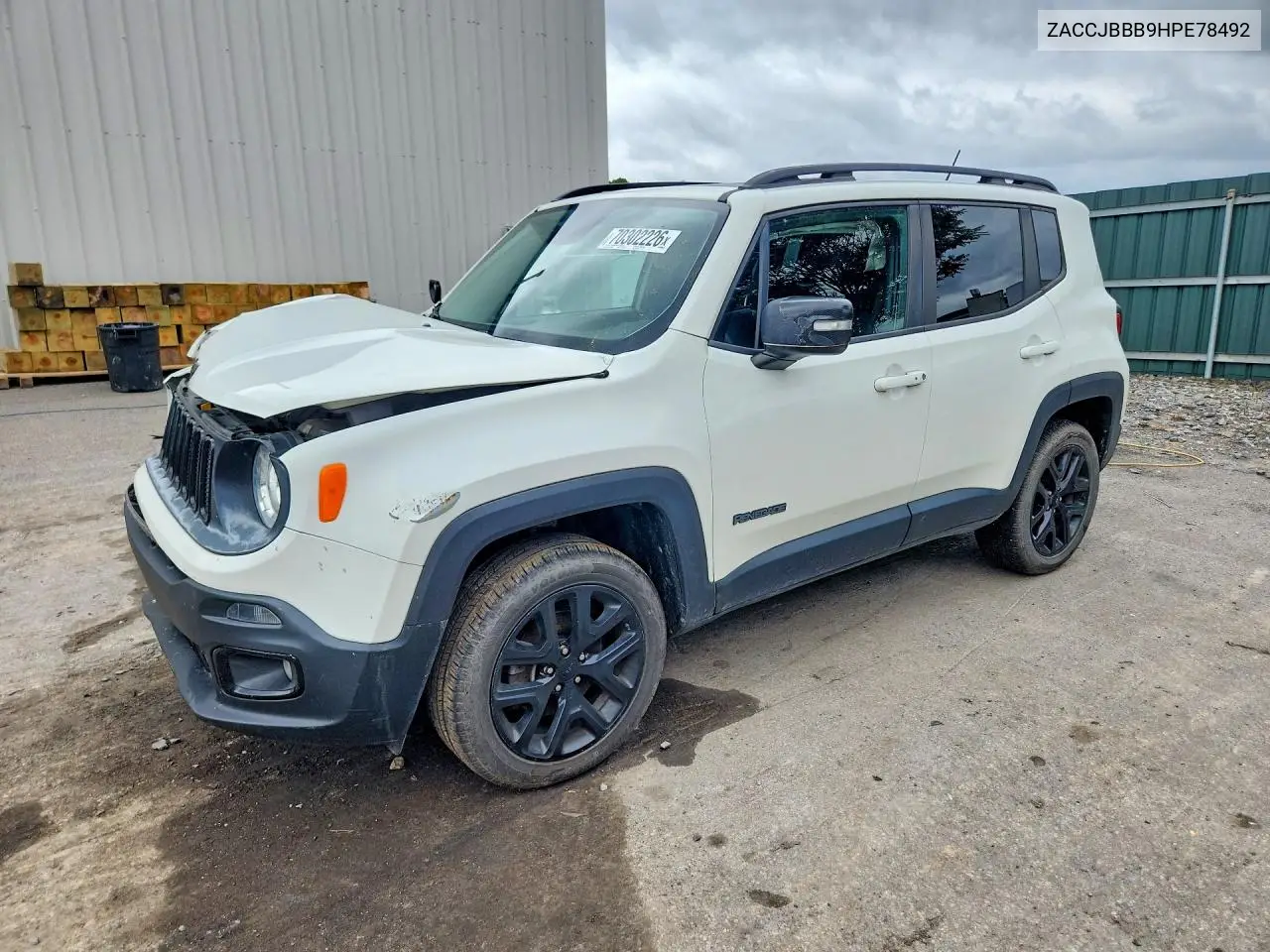 JEEP RENEGADE 2017, VIN ZACCJBBB9HPE78492