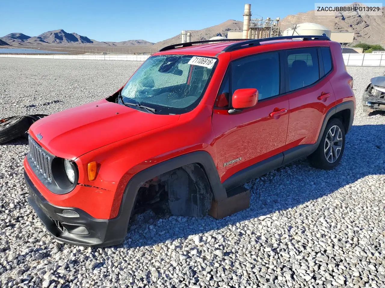 JEEP RENEGADE 2017, VIN ZACCJBBB8HPG13929