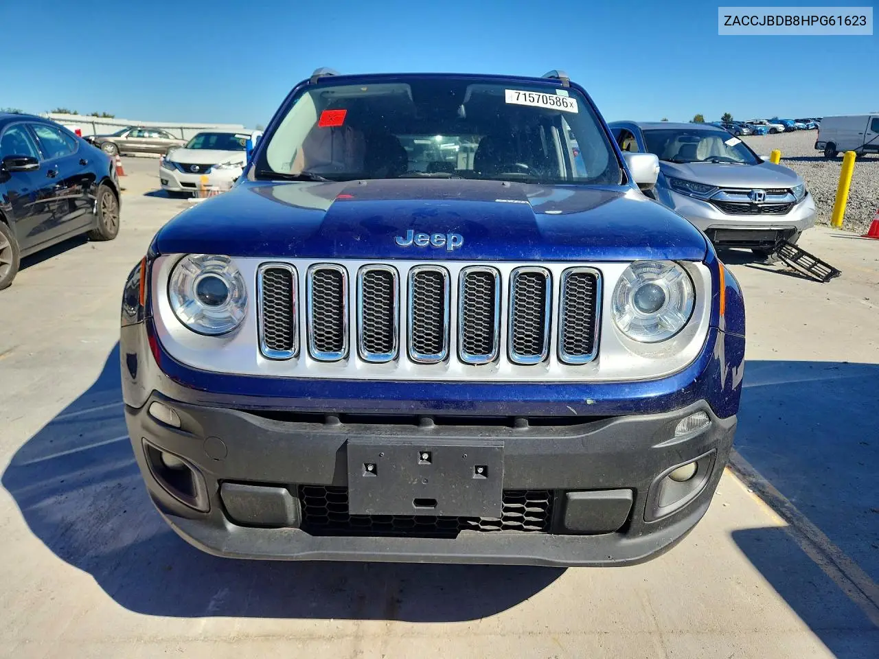2017 JEEP RENEGADE VIN ZACCJBDB8HPG61623 — фото 5