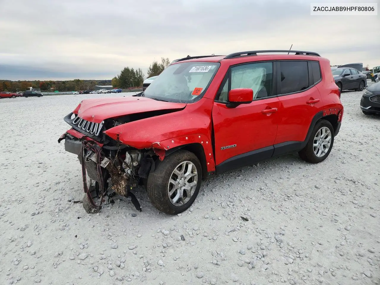 JEEP RENEGADE 2017, VIN ZACCJABB9HPF80806