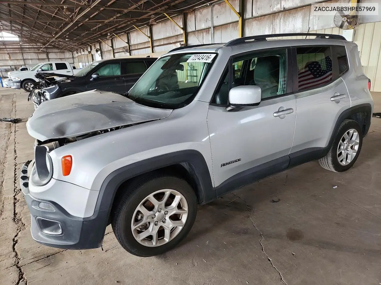 JEEP RENEGADE 2017, VIN ZACCJABB3HPE57969