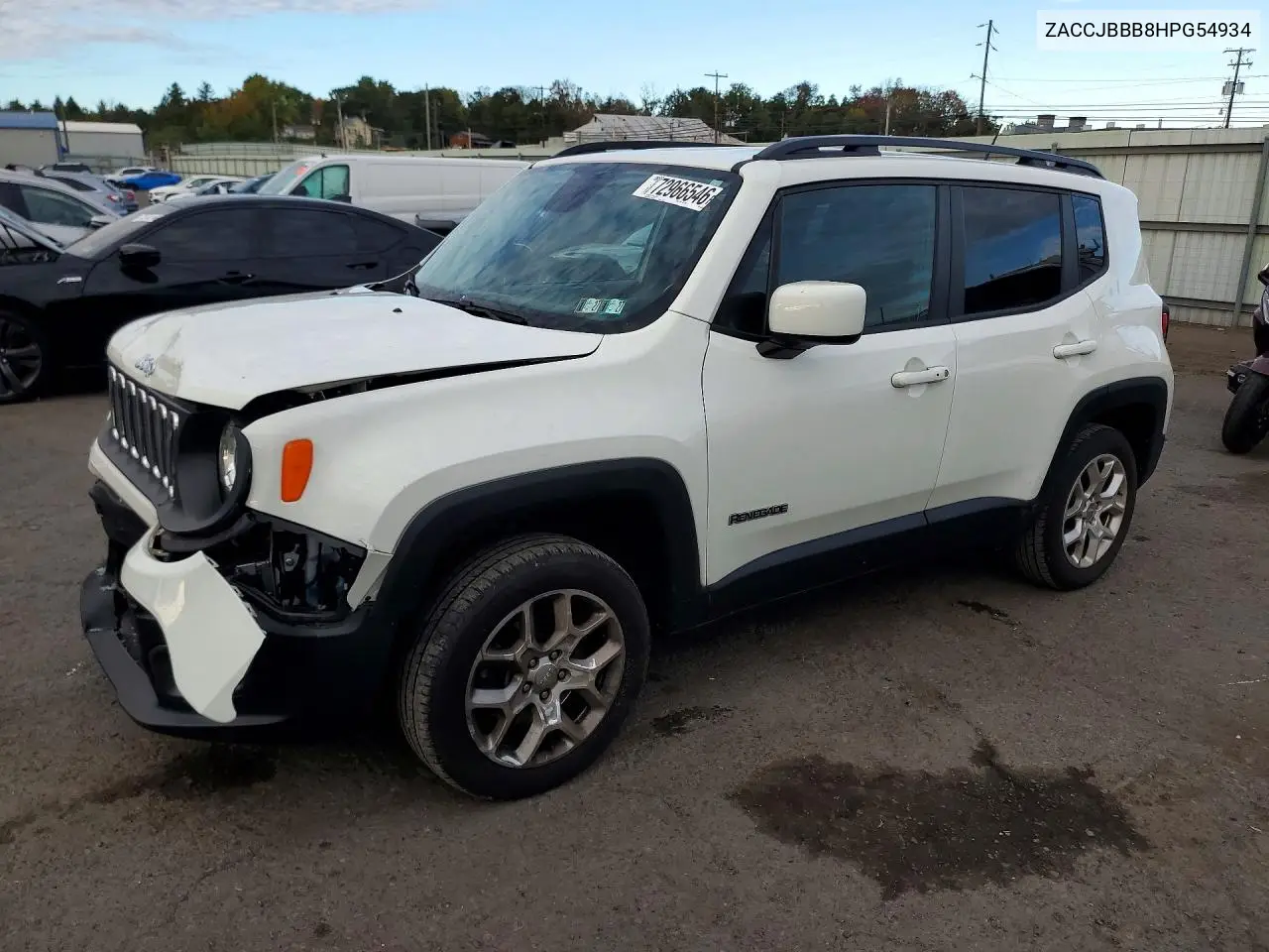 JEEP RENEGADE 2017, VIN ZACCJBBB8HPG54934
