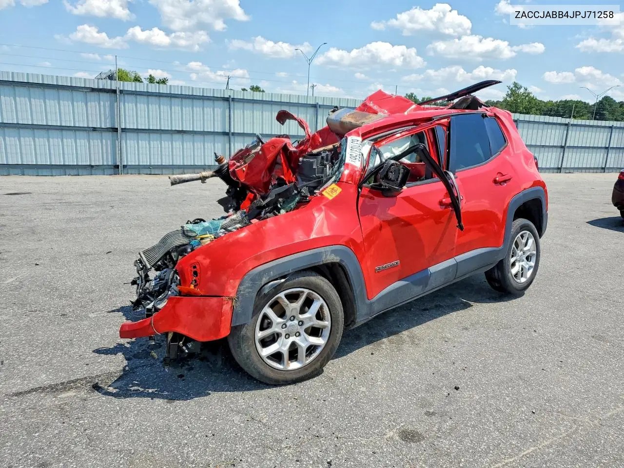 JEEP RENEGADE 2018, VIN ZACCJABB4JPJ71258