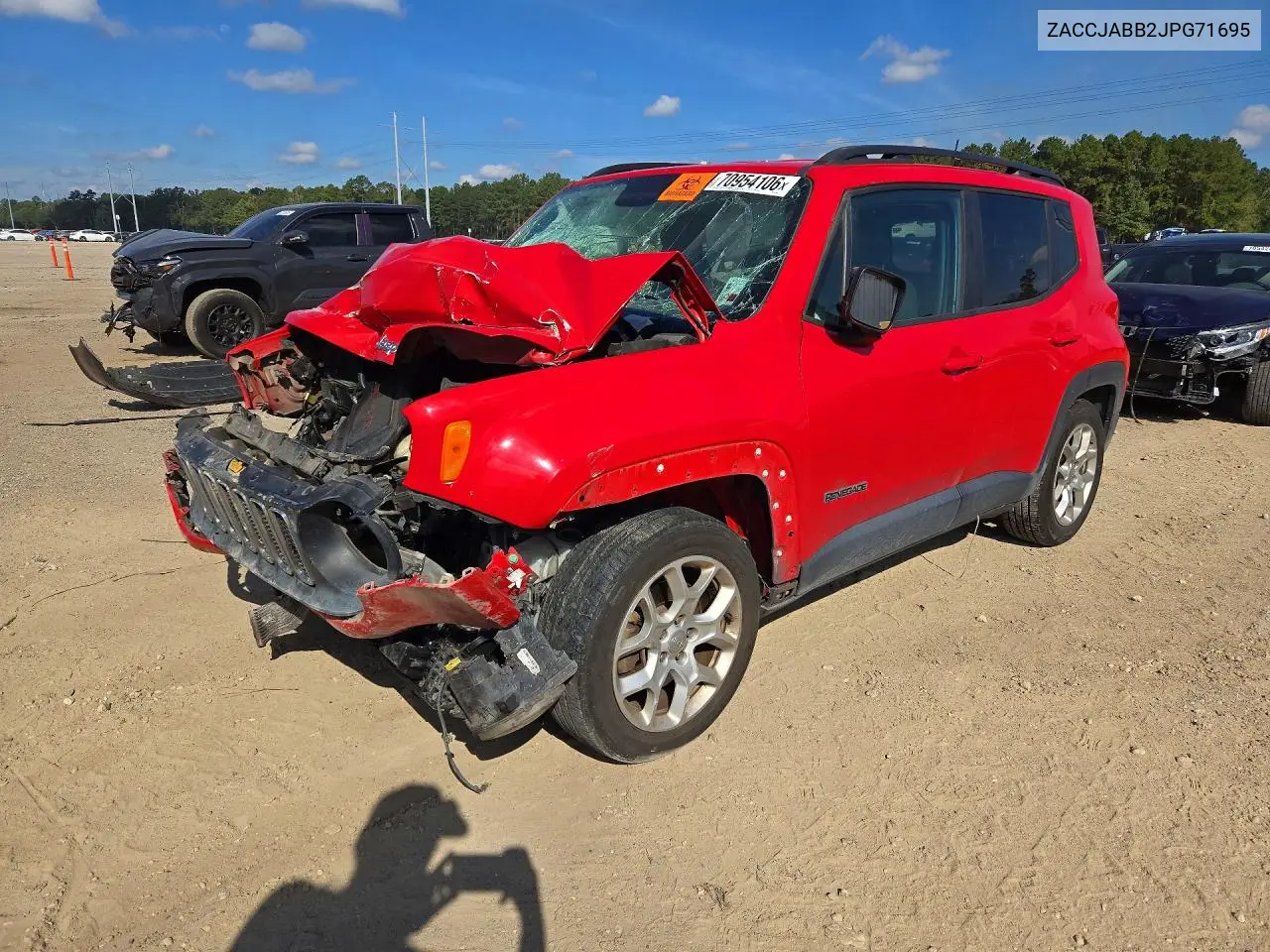 JEEP RENEGADE 2018, VIN ZACCJABB2JPG71695