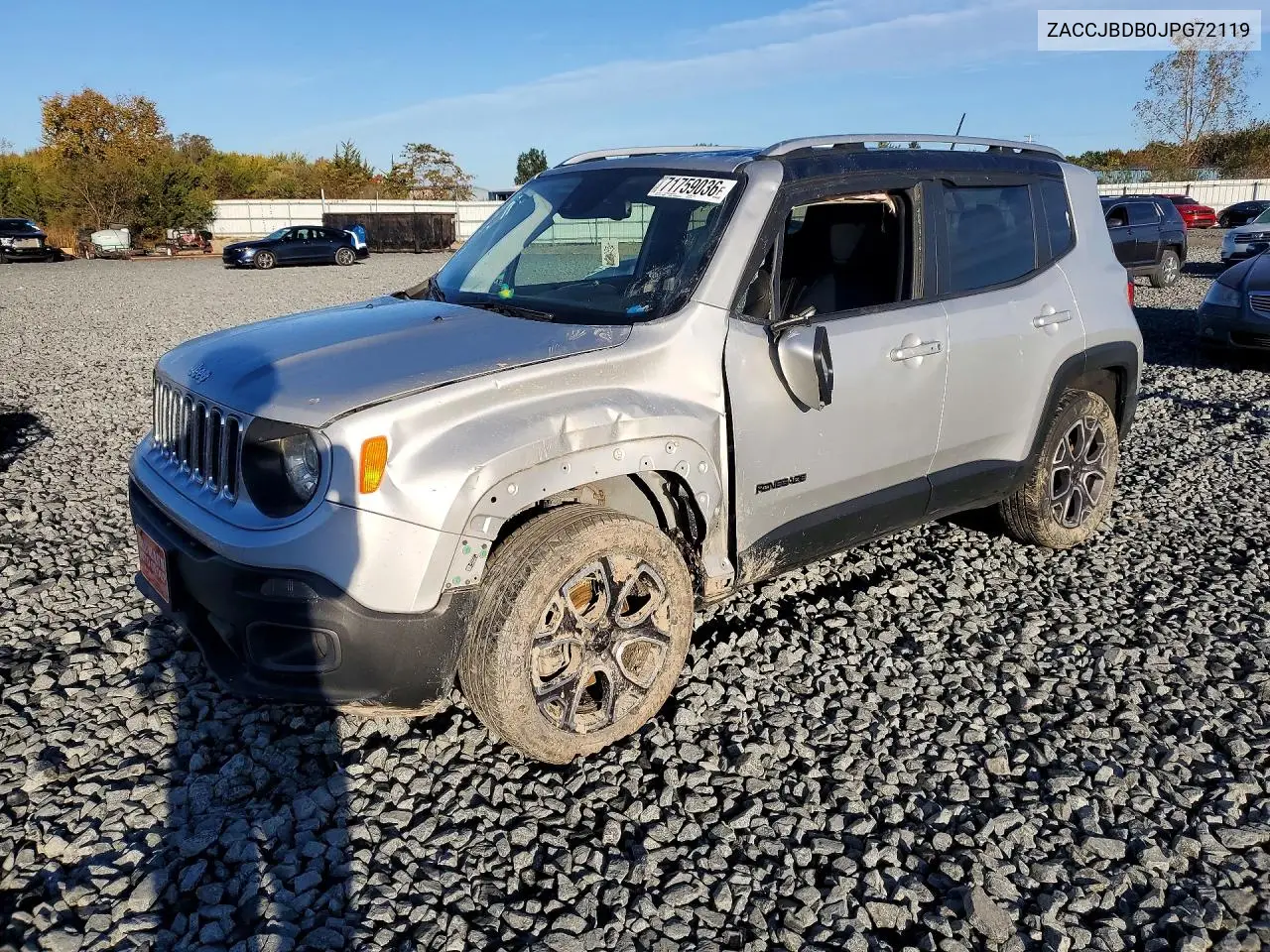 JEEP RENEGADE 2018, VIN ZACCJBDB0JPG72119