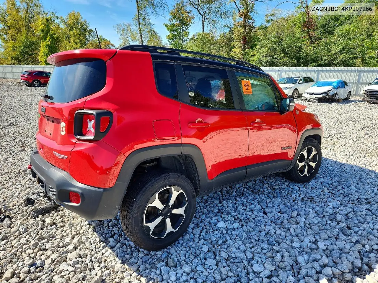 2019 JEEP RENEGADE VIN ZACNJBC14KPJ97266 — фото 3