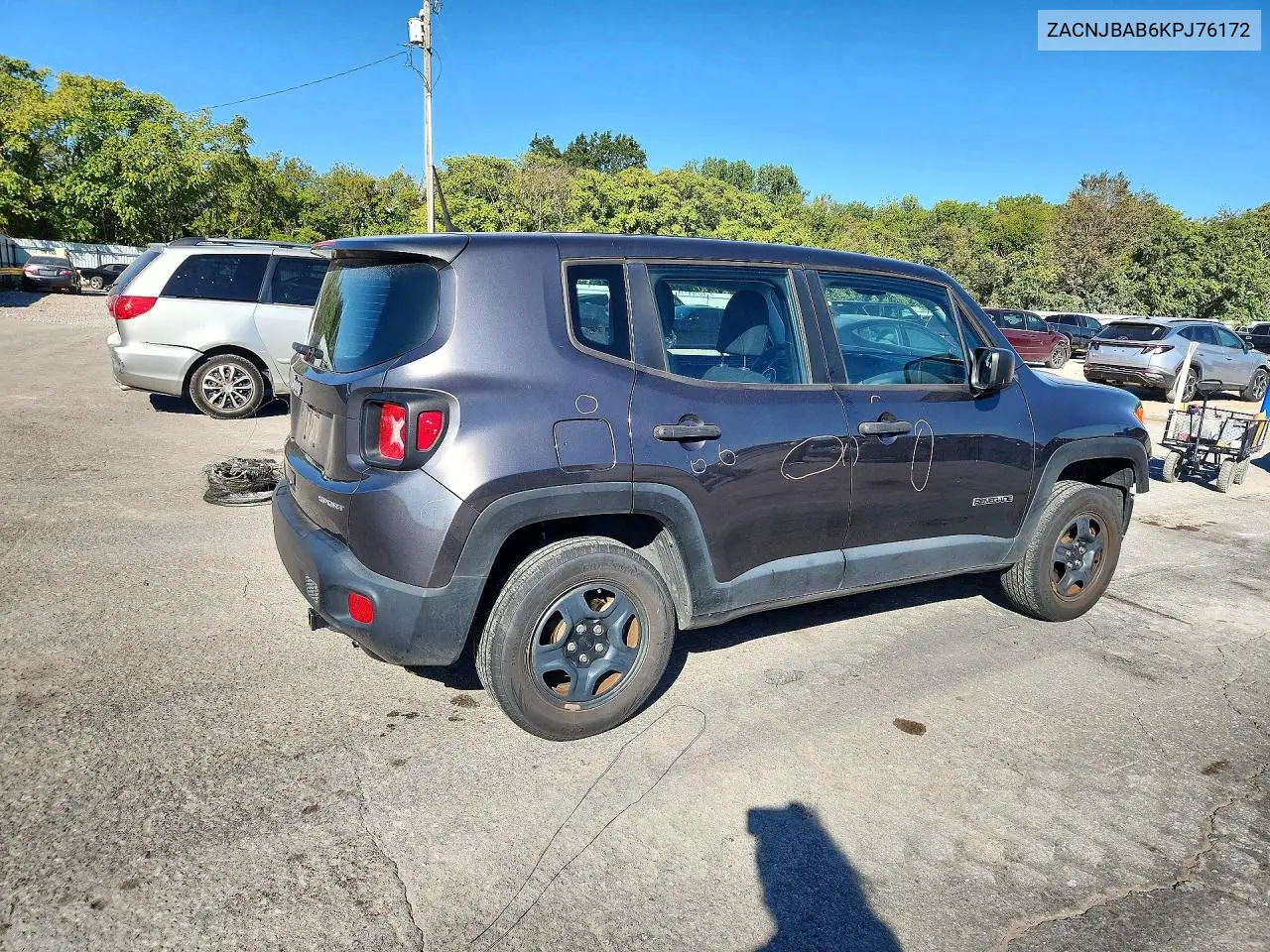 2019 JEEP RENEGADE VIN ZACNJBAB6KPJ76172 — фото 3
